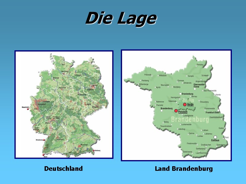 Die Lage Deutschland Land Brandenburg